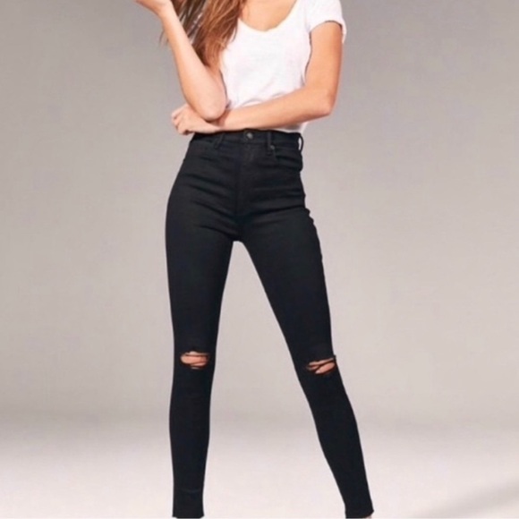 Abercrombie & Fitch Denim - Black Distressed Jeans